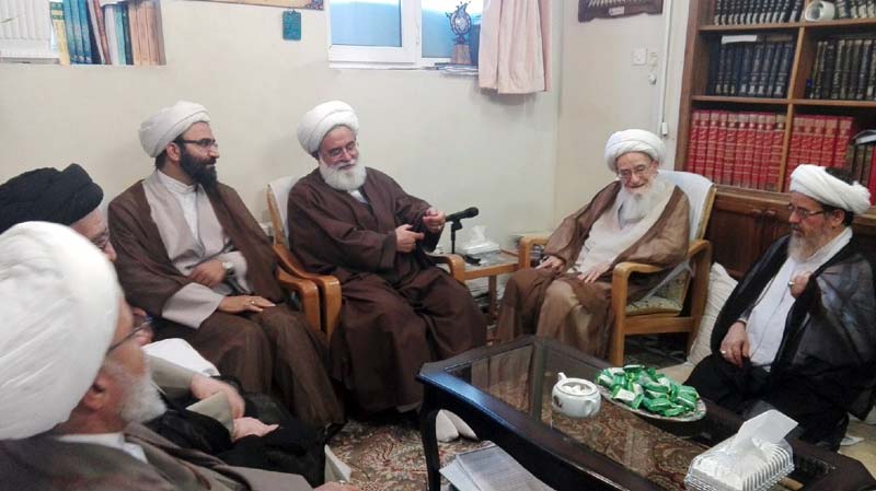 دیدار شورای مدیریت حوزه علمیه استان تهران با حضرت آیت الله صافی گلپایگانی