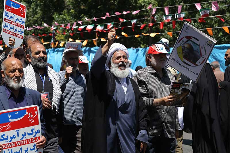گزارشی از حضور باشکوه روحانیون تهرانی در راهپیمایی روز قدس