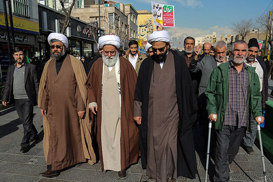 حضور پرشور طلاب و روحانیت معزز درمراسم 9دی