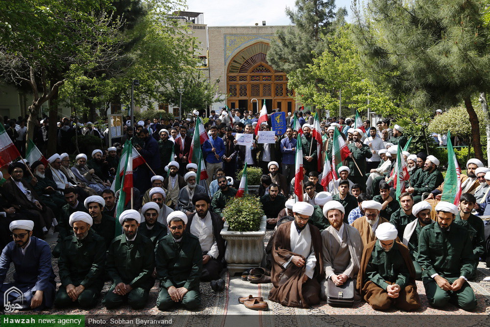 در مدرسه علمیه مروی برگزار شد؛ اجتماع حوزویان تهران در حمایت از سپاه