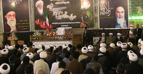 ديدار آيت الله العظمي نوري همداني با علما و طلاب ورامين، پيشوا و پاكدشت